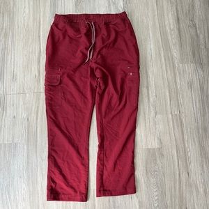Jaanuu Mens XL maroon bottom scrub